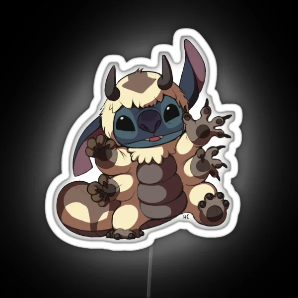 Stitch As Appa RGB Neon Sign