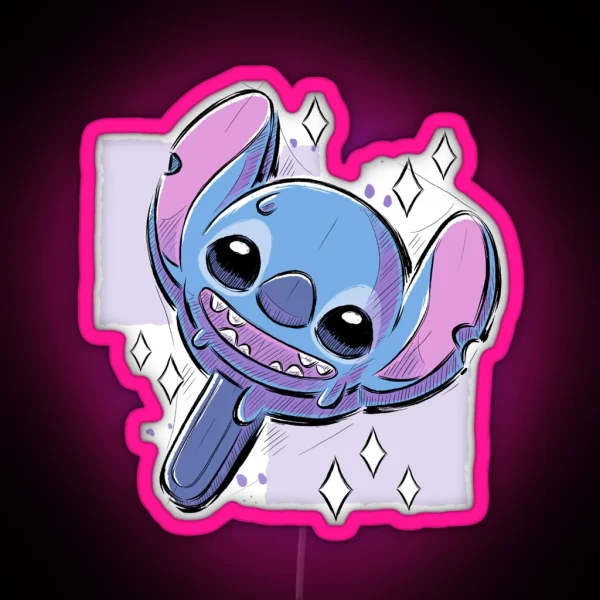 Stitch Cream RGB Neon Sign