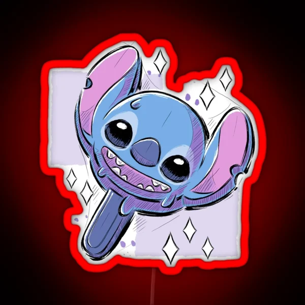 Stitch Cream RGB Neon Sign