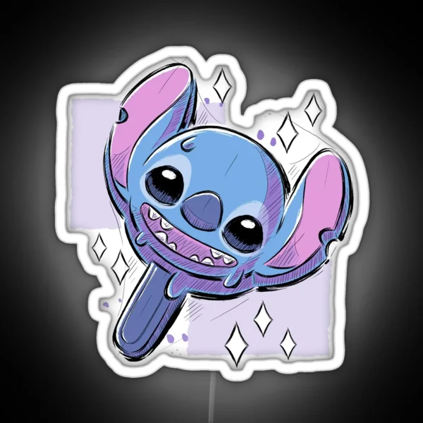 Stitch Cream RGB Neon Sign