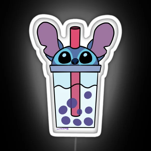 Stitch Drink RGB Neon Sign