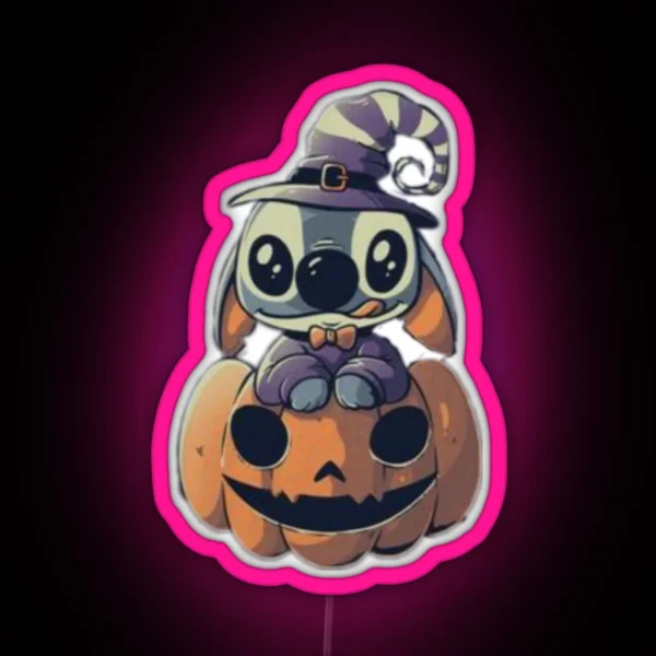 STITCH Halloween RGB Neon Sign