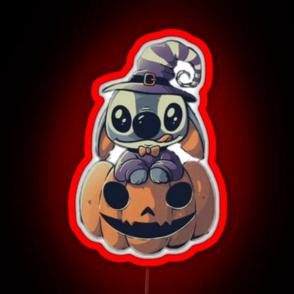 STITCH Halloween RGB Neon Sign