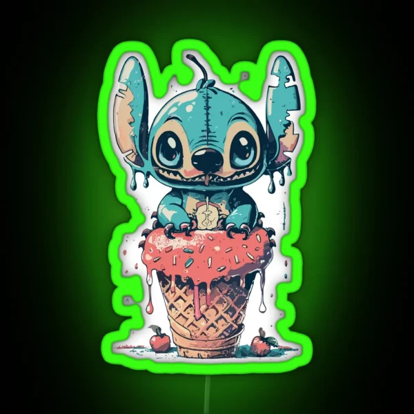 Stitch Ice Cream RGB Neon Sign