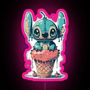 Stitch Ice Cream RGB Neon Sign