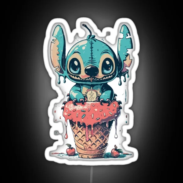 Stitch Ice Cream RGB Neon Sign