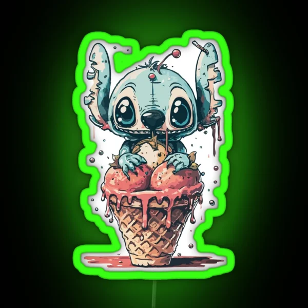 Stitch Ice Cream RGB Neon Sign