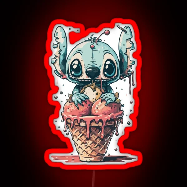 Stitch Ice Cream RGB Neon Sign