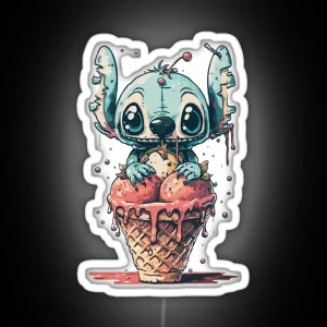 Stitch Ice Cream RGB Neon Sign