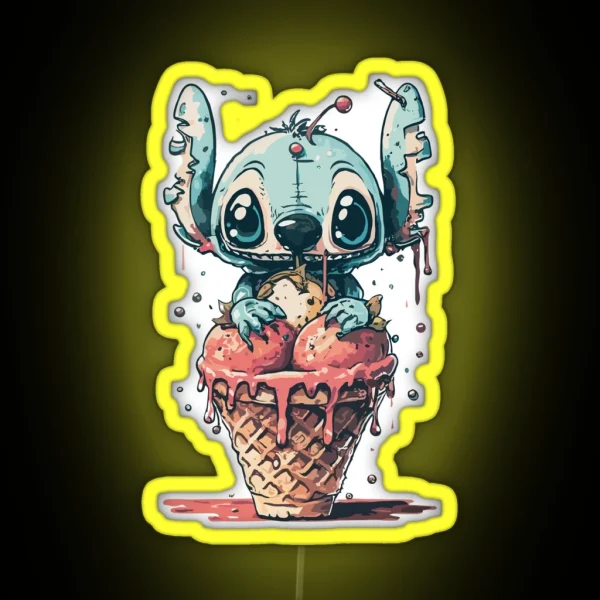 Stitch Ice Cream RGB Neon Sign