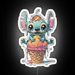 Stitch Ice Cream RGB Neon Sign