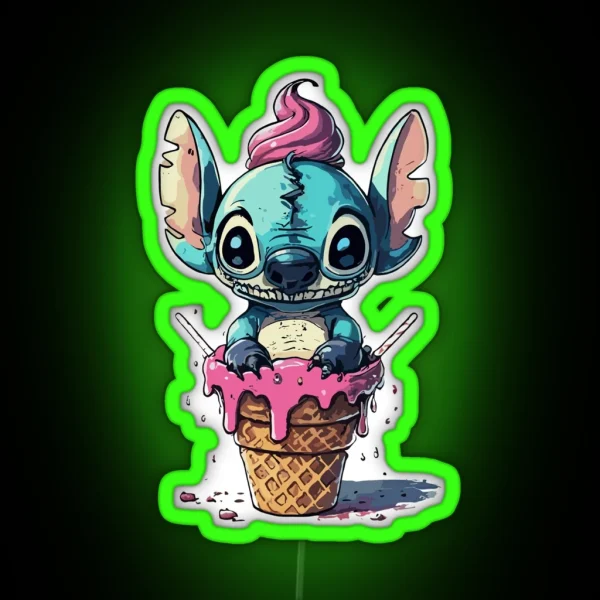 Stitch Ice Cream RGB Neon Sign
