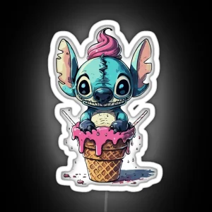 Stitch Ice Cream RGB Neon Sign