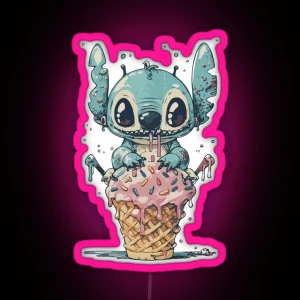 Stitch Ice Cream RGB Neon Sign