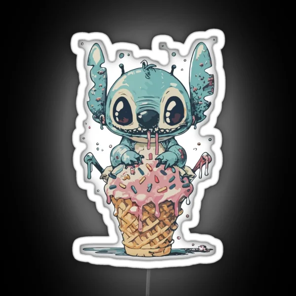 Stitch Ice Cream RGB Neon Sign