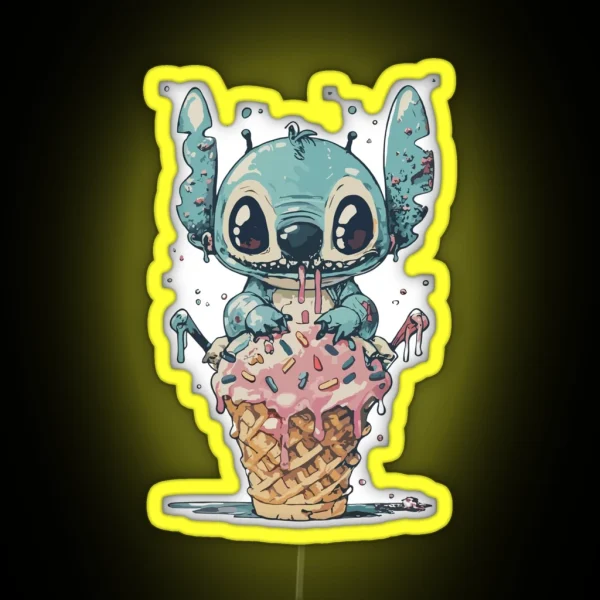 Stitch Ice Cream RGB Neon Sign