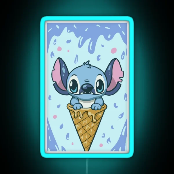 Stitch Ice Cream RGB Neon Sign