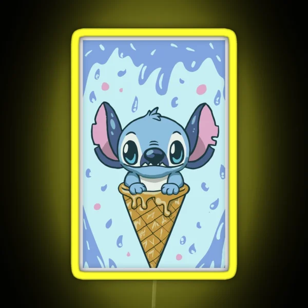 Stitch Ice Cream RGB Neon Sign