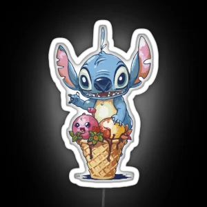 Stitch Ice Cream RGB Neon Sign