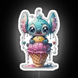 Stitch Ice Cream RGB Neon Sign