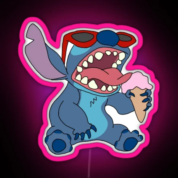 Stitch In Summer RGB Neon Sign