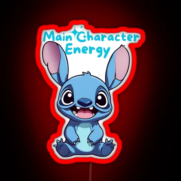 Stitch Main Character Energy RGB Neon Sign