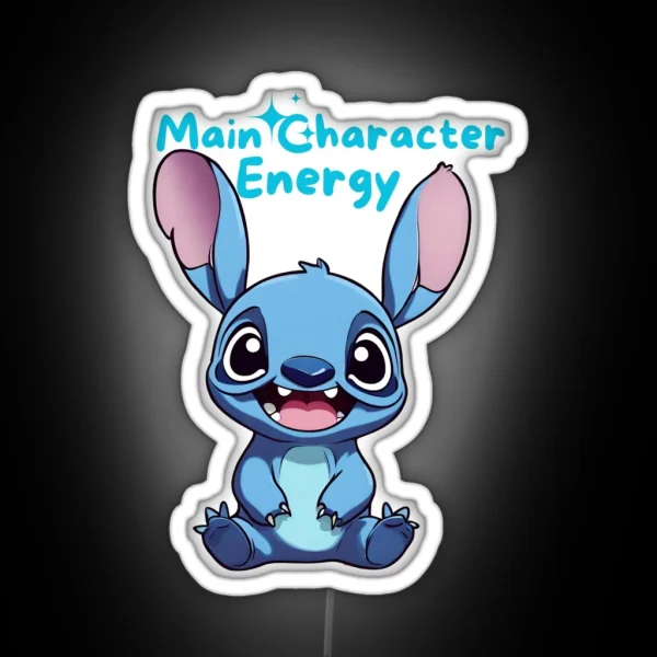 Stitch Main Character Energy RGB Neon Sign