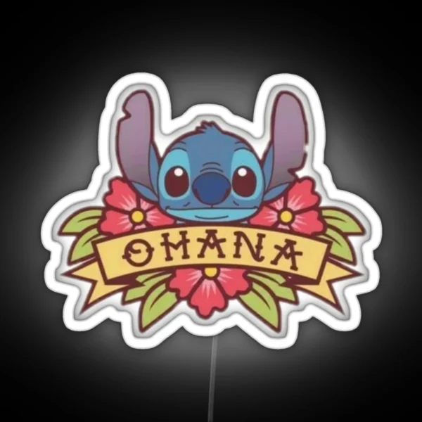 Stitch Ohana RGB Neon Sign