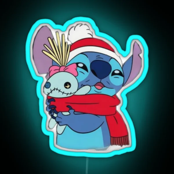 STITCH Ready For Christmas RGB Neon Sign