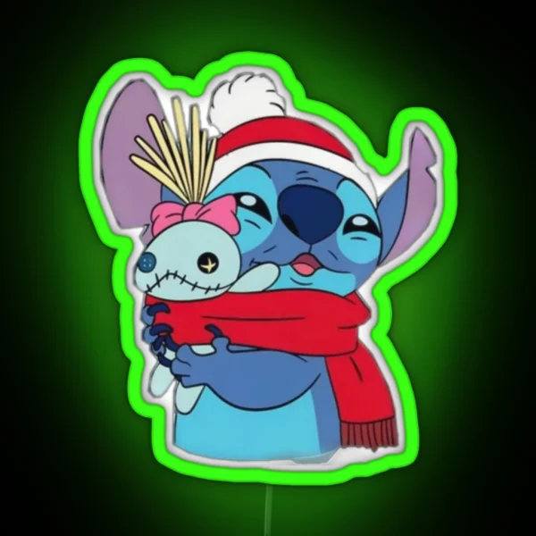 STITCH Ready For Christmas RGB Neon Sign