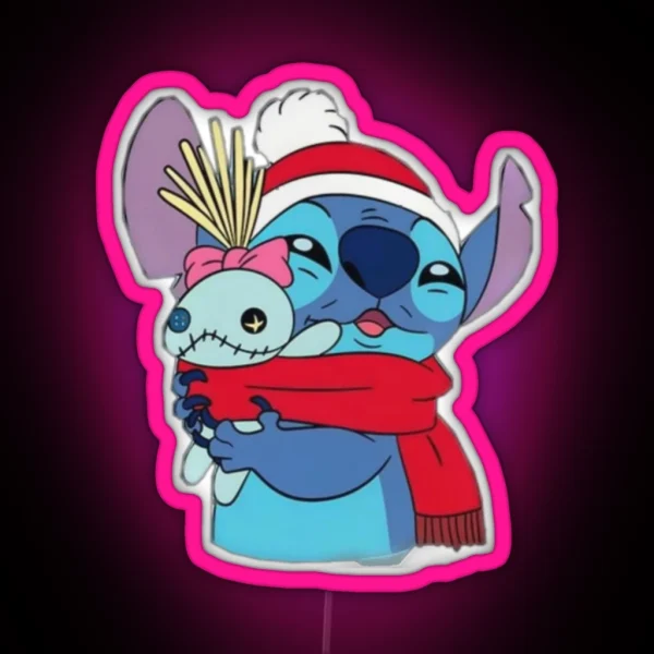 STITCH Ready For Christmas RGB Neon Sign