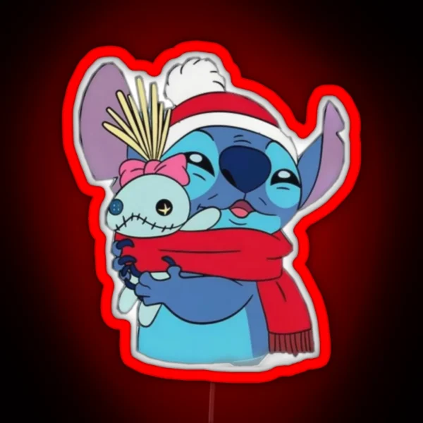 STITCH Ready For Christmas RGB Neon Sign