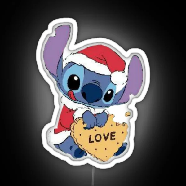 Stitch Santa Claus RGB Neon Sign