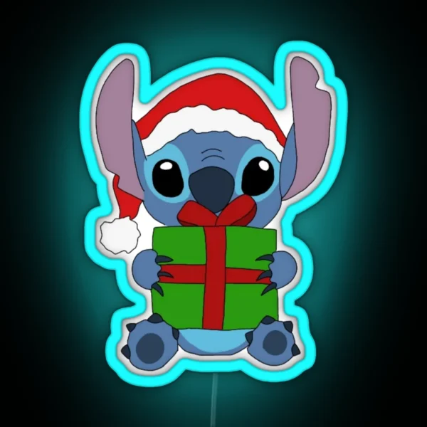 STITCH Vibes Christmas RGB Neon Sign