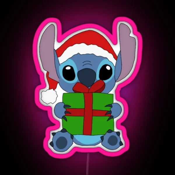 STITCH Vibes Christmas RGB Neon Sign