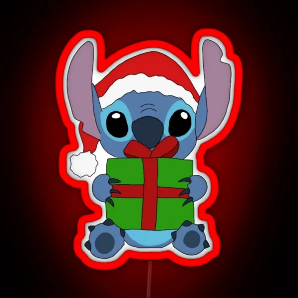STITCH Vibes Christmas RGB Neon Sign