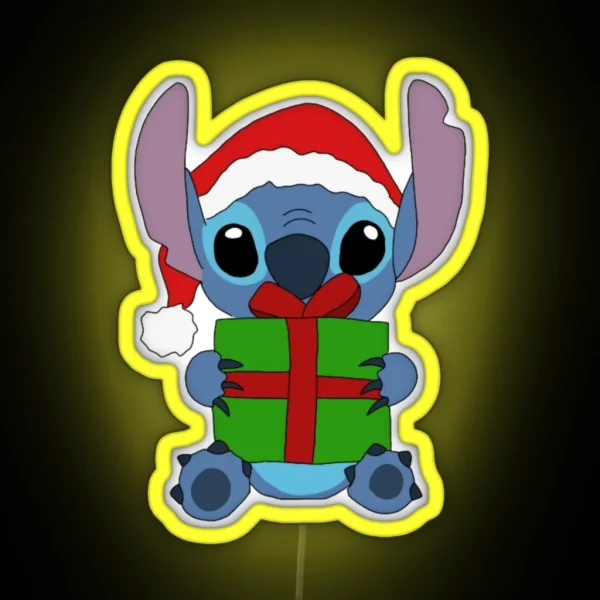 STITCH Vibes Christmas RGB Neon Sign