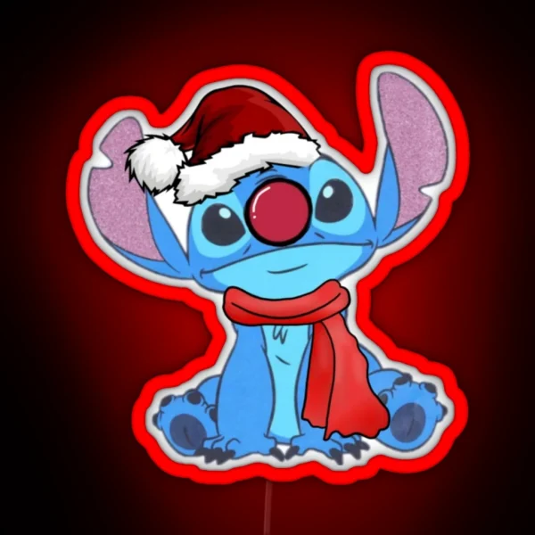 STITCH Vibes Christmas RGB Neon Sign