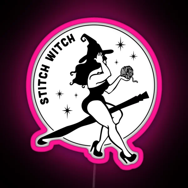 Stitch Witch Crochet RGB Neon Sign