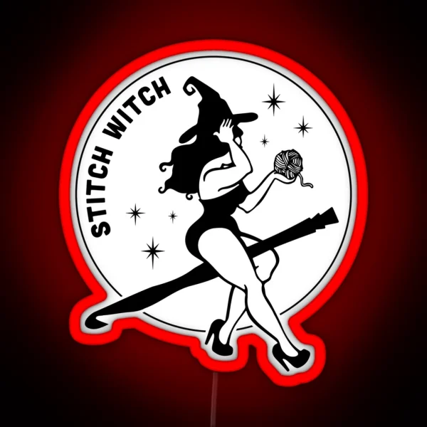 Stitch Witch Crochet RGB Neon Sign