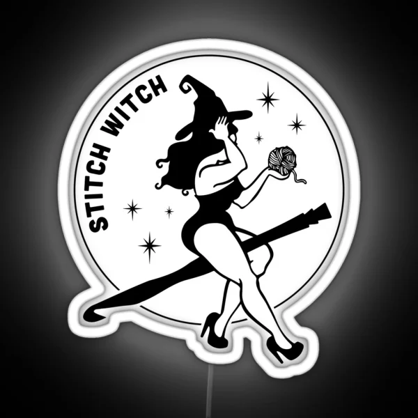 Stitch Witch Crochet RGB Neon Sign