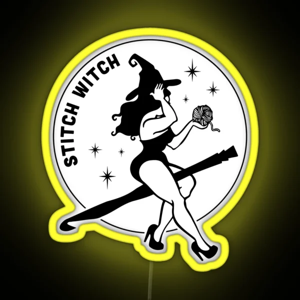 Stitch Witch Crochet RGB Neon Sign