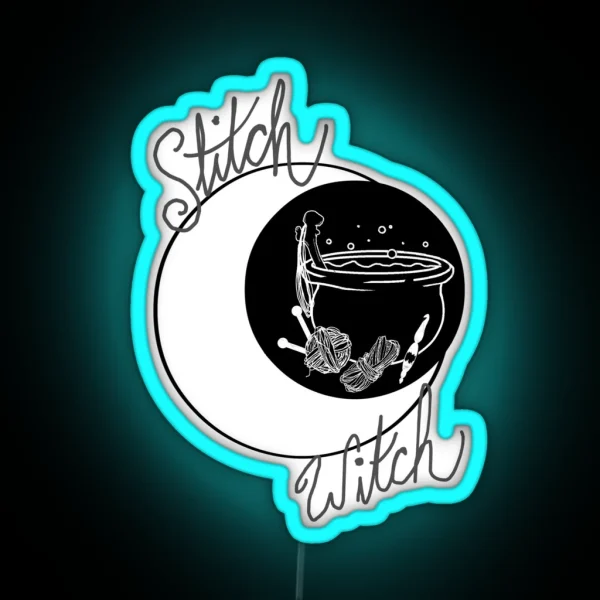 Stitch Witch RGB Neon Sign