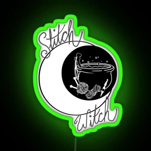Stitch Witch RGB Neon Sign