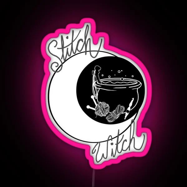 Stitch Witch RGB Neon Sign