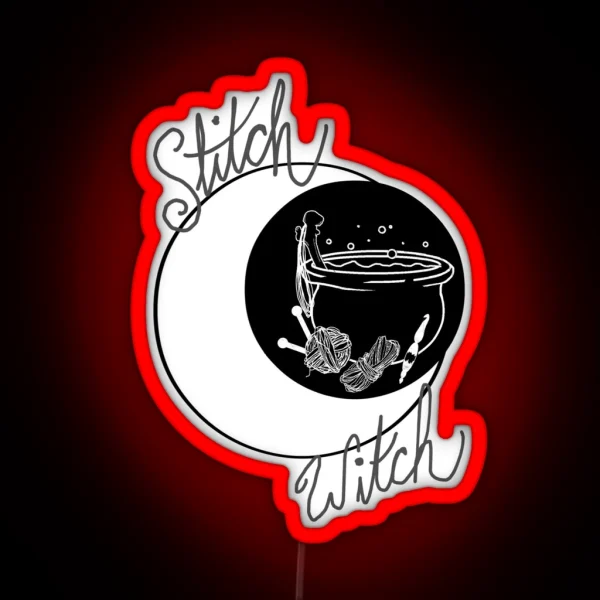 Stitch Witch RGB Neon Sign