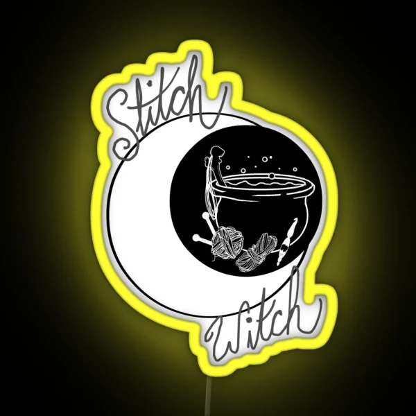 Stitch Witch RGB Neon Sign