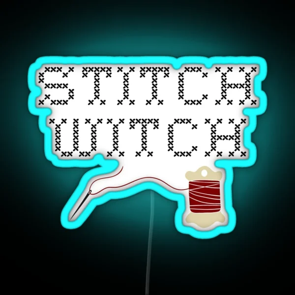 Stitch Witch RGB Neon Sign