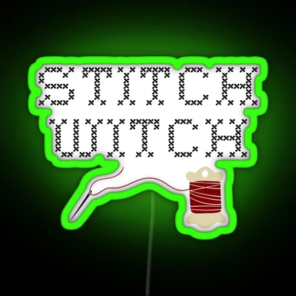 Stitch Witch RGB Neon Sign