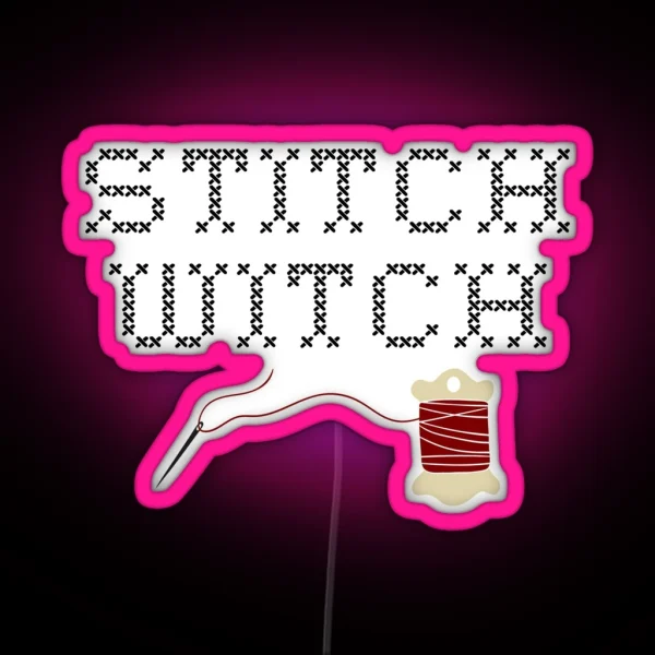 Stitch Witch RGB Neon Sign